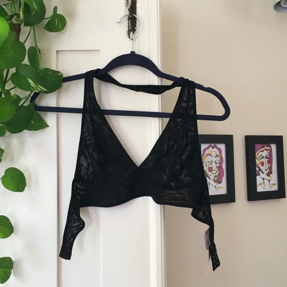 Urban Outfitters Black Halter Bralette
